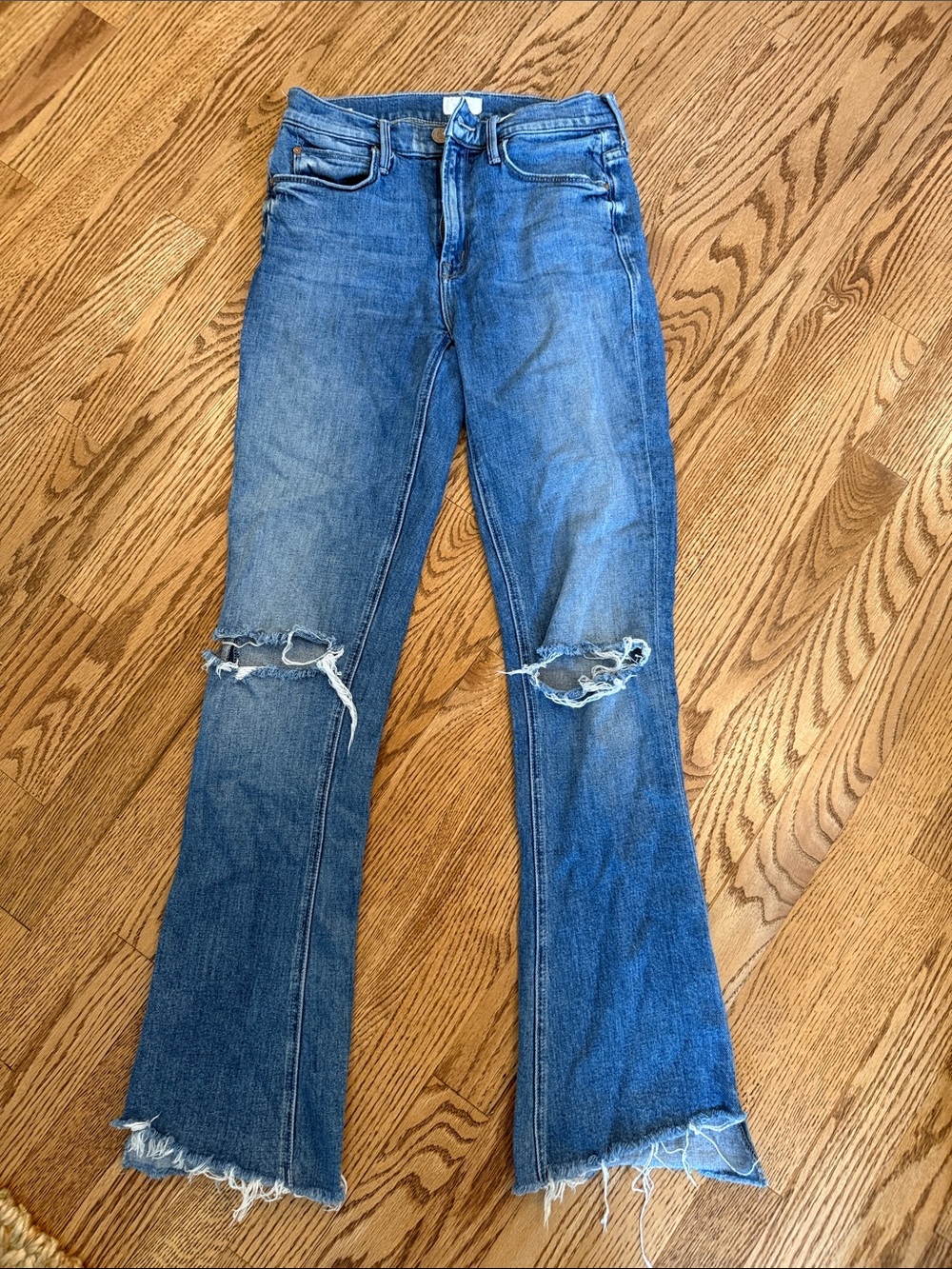 MOTHER The Runway Step Fray Jeans in Spice it Up